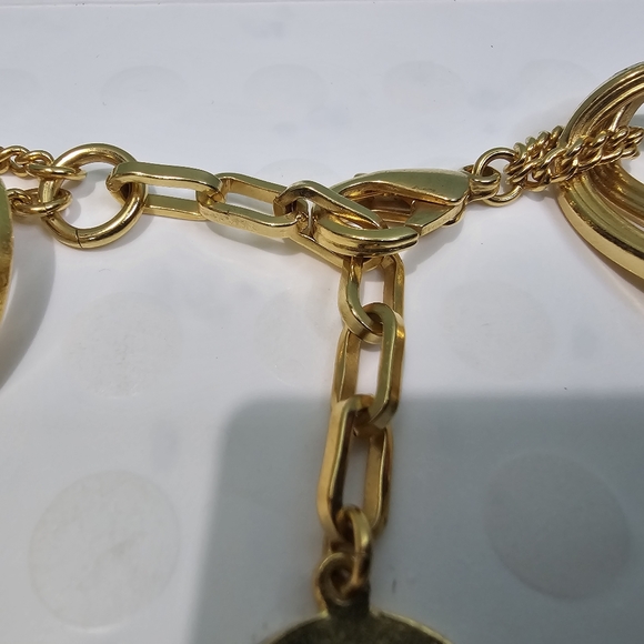 NEW BEN-AMUN 24 Karat Gold Plated Chunky Designer Necklace - Picture 5 of 6
